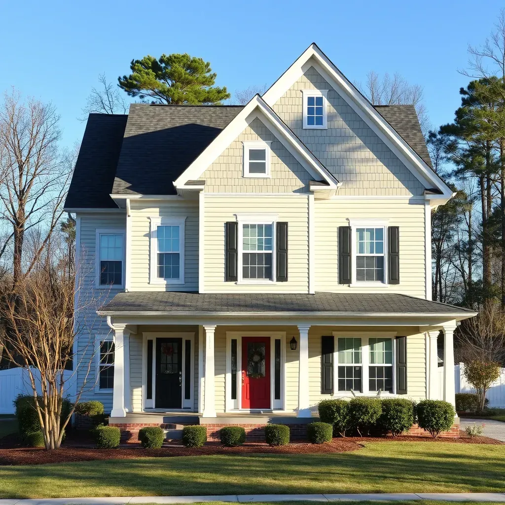 Home Restoration & Remodeling in Angier, NC showcasing a renovated kitchen with modern cabinets and countertops.