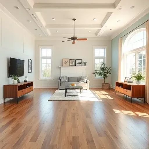 Restored Dunn, NC home interior showing pristine hardwood floors, seamless walls, repaired ceilings, and natural light.