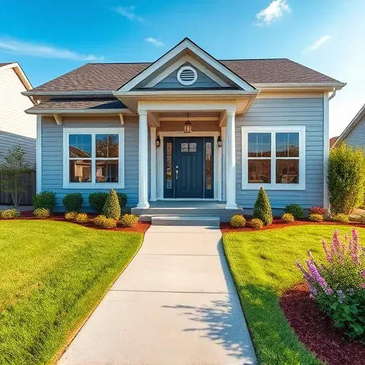 Modern home in Creedmoor, NC with fresh siding, new windows, manicured lawn, vibrant flowers, and inviting entrance.
