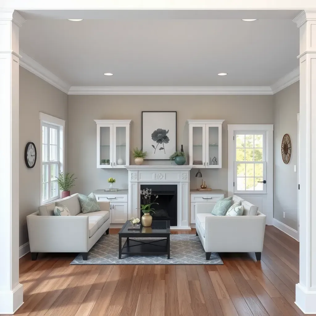 Restored Middlesex, NC home with vibrant paint, modern design, lush landscaping, and ongoing remodeling details.