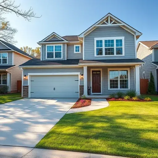 Renovated Raleigh home with modern design, neutral siding, large energy-efficient windows, manicured lawn, and landscaped yard.
