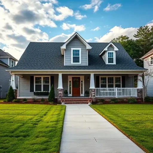 Modern renovated home in Angier, NC, with fresh paint, new roof, landscaped yard, and inviting front porch under soft natural light.