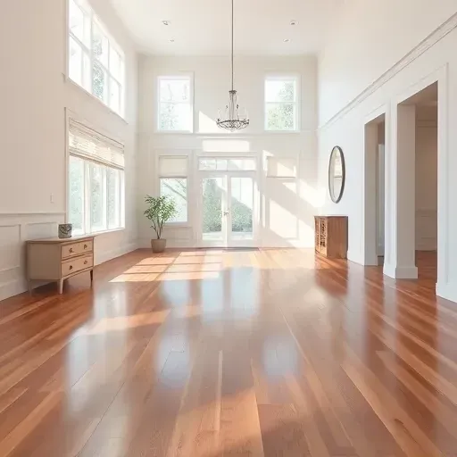 Recently restored Fuquay-Varina home interior with gleaming hardwood floors, pristine walls, and detailed craftsmanship.