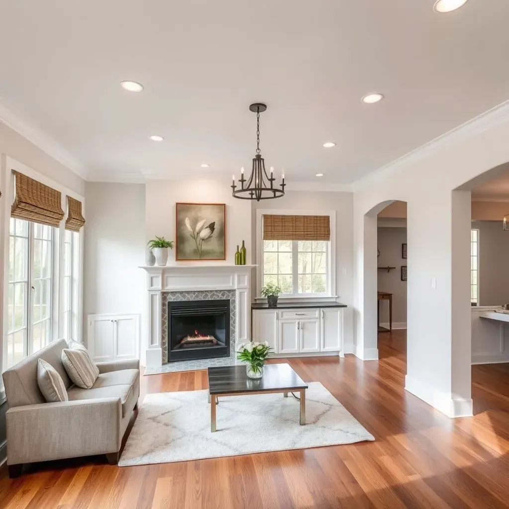 Residential home in Cary, NC mid-remodel with fresh siding, energy-efficient windows, landscaped yard, and construction tools.