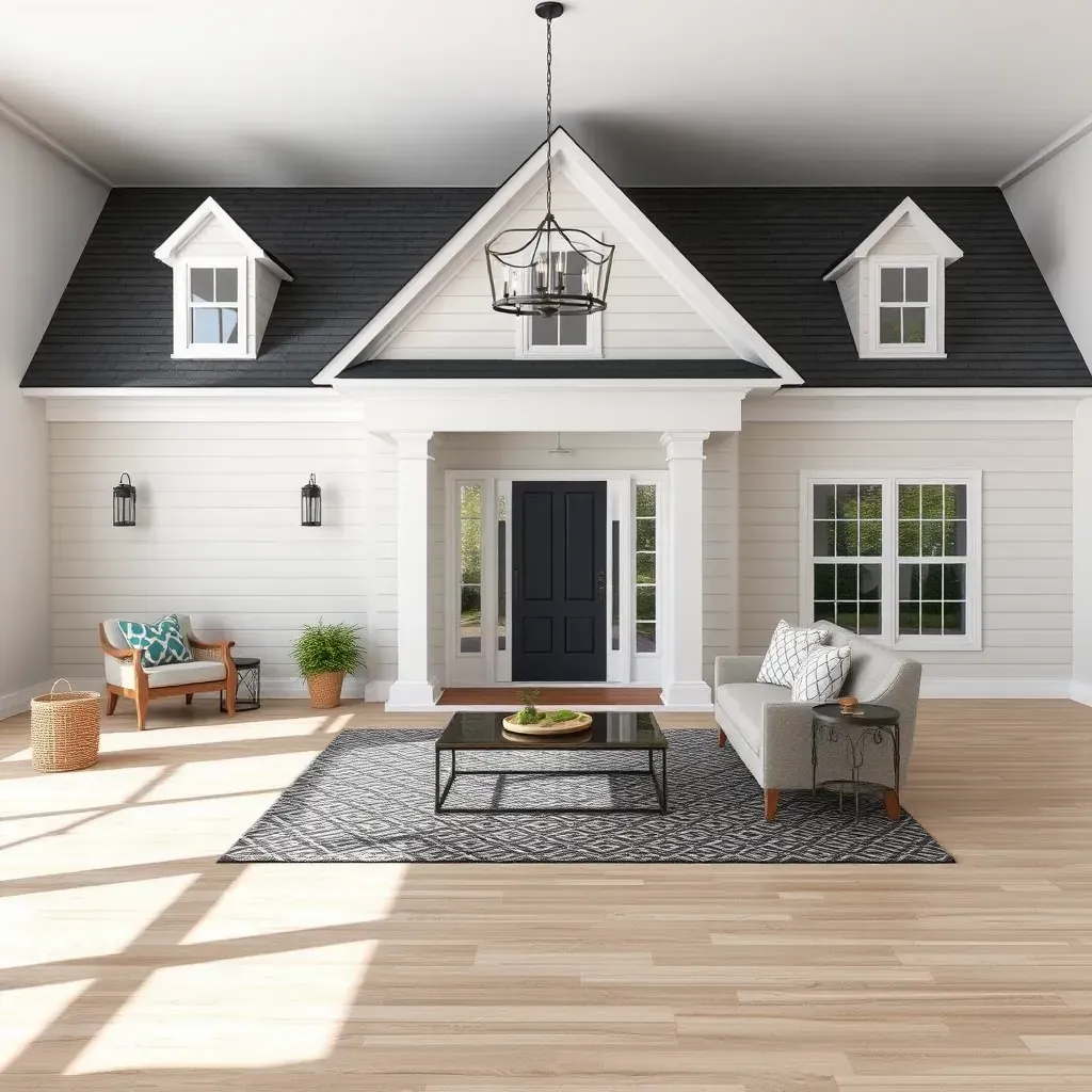 Home Restoration & Remodeling in Wendell, NC, showcasing a renovated living room with modern designs and quality finishes.