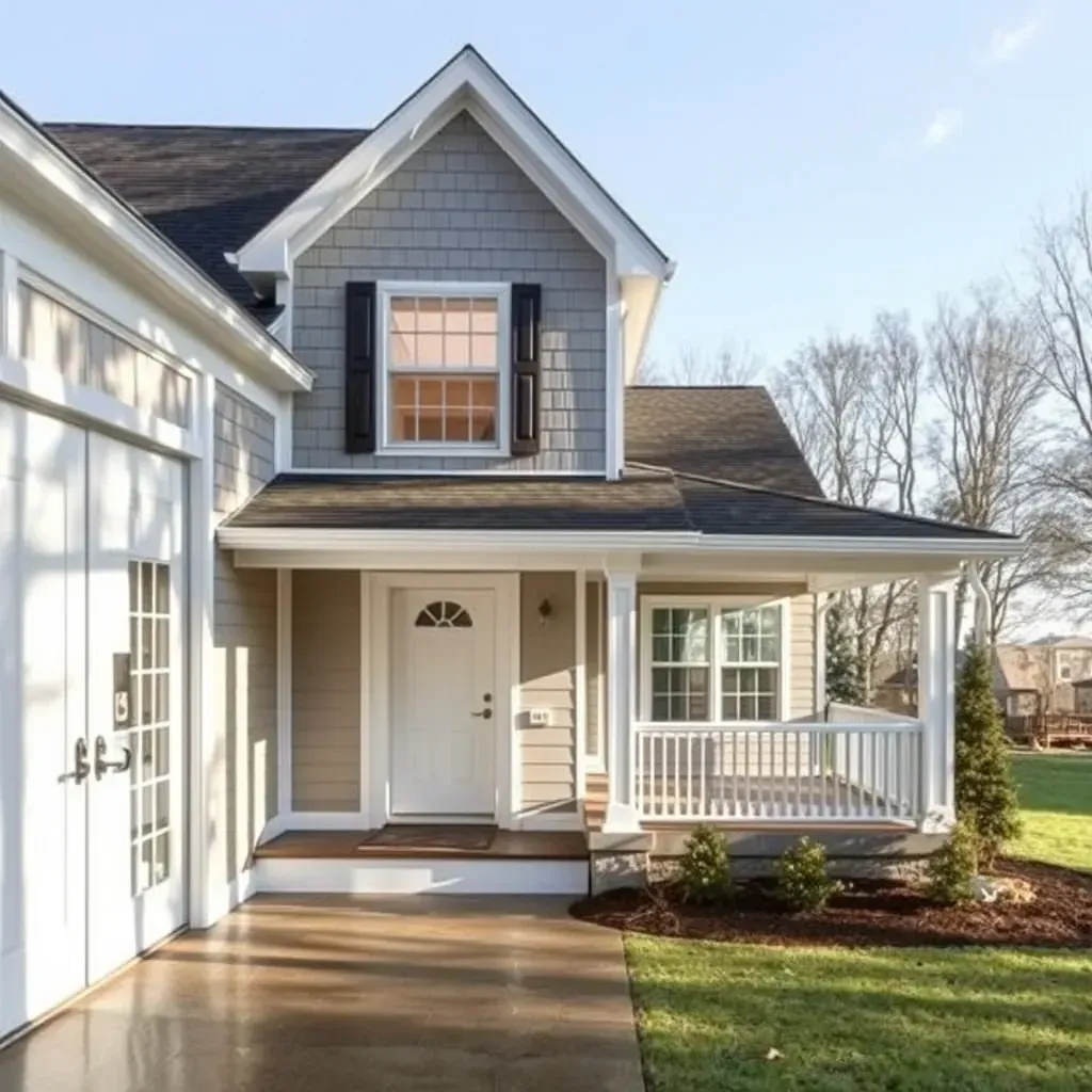 Beautifully restored Southern cottage in Spring Hope, NC, featuring fresh siding, cedar porch accents, and lush landscaping.