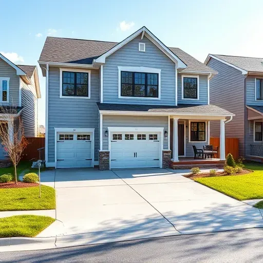 Modern renovated home in Spring Hope, NC with pristine siding, lush landscaping, sleek garage, and welcoming porch.
