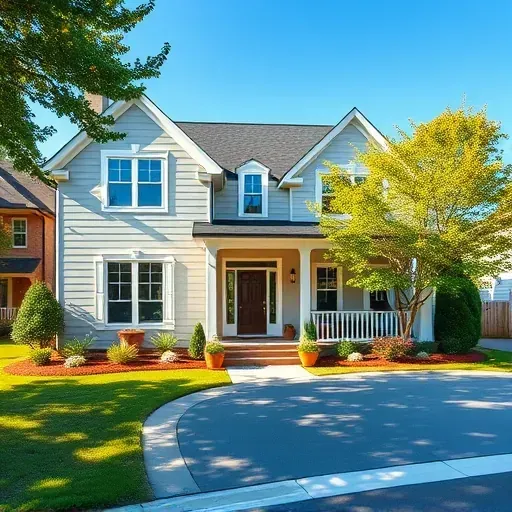 Beautiful renovated Pittsboro home with modern windows, stucco siding, lush landscape, and inviting front porch.