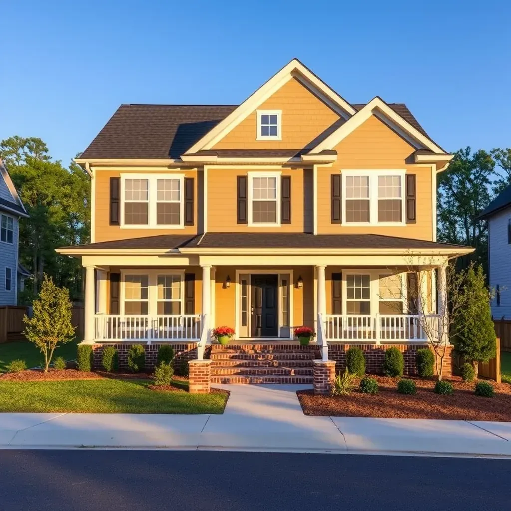 Home undergoing renovation in Princeton, NC with porch, tools, greenery, and fresh interior glimpses.