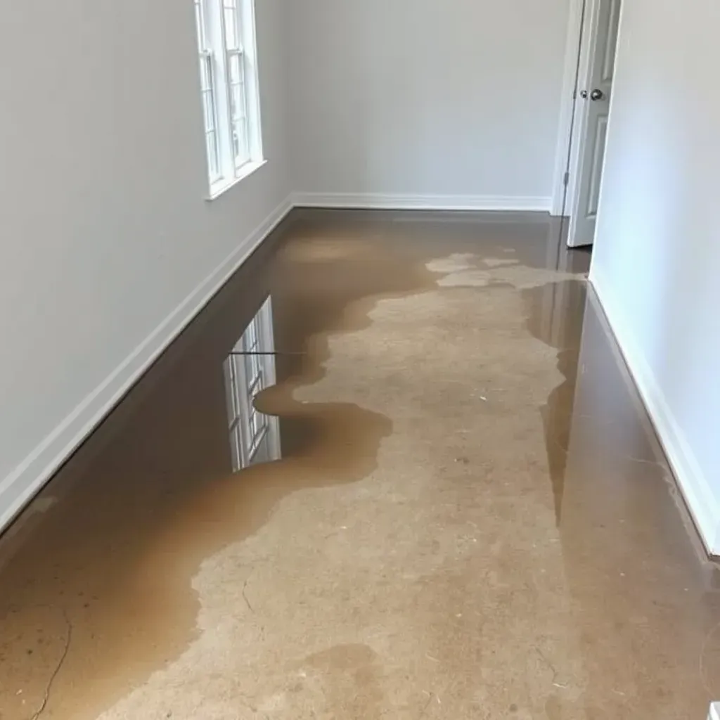 Water damage restoration in Butner, NC shows a renovated home interior with drying equipment and repaired walls.