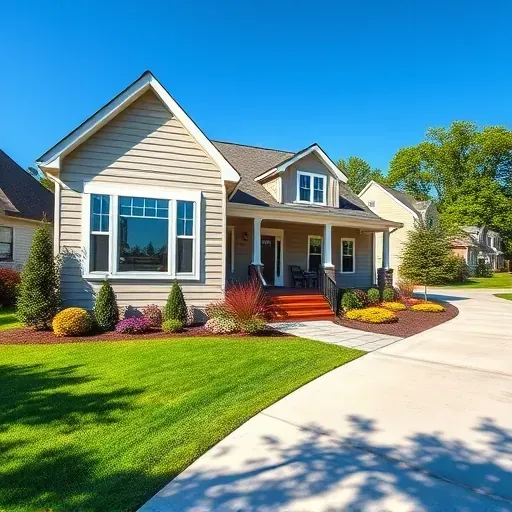 Renovated modern home in Apex, NC with fresh exterior paint, landscaped yard, large windows, porch, and pristine driveway.