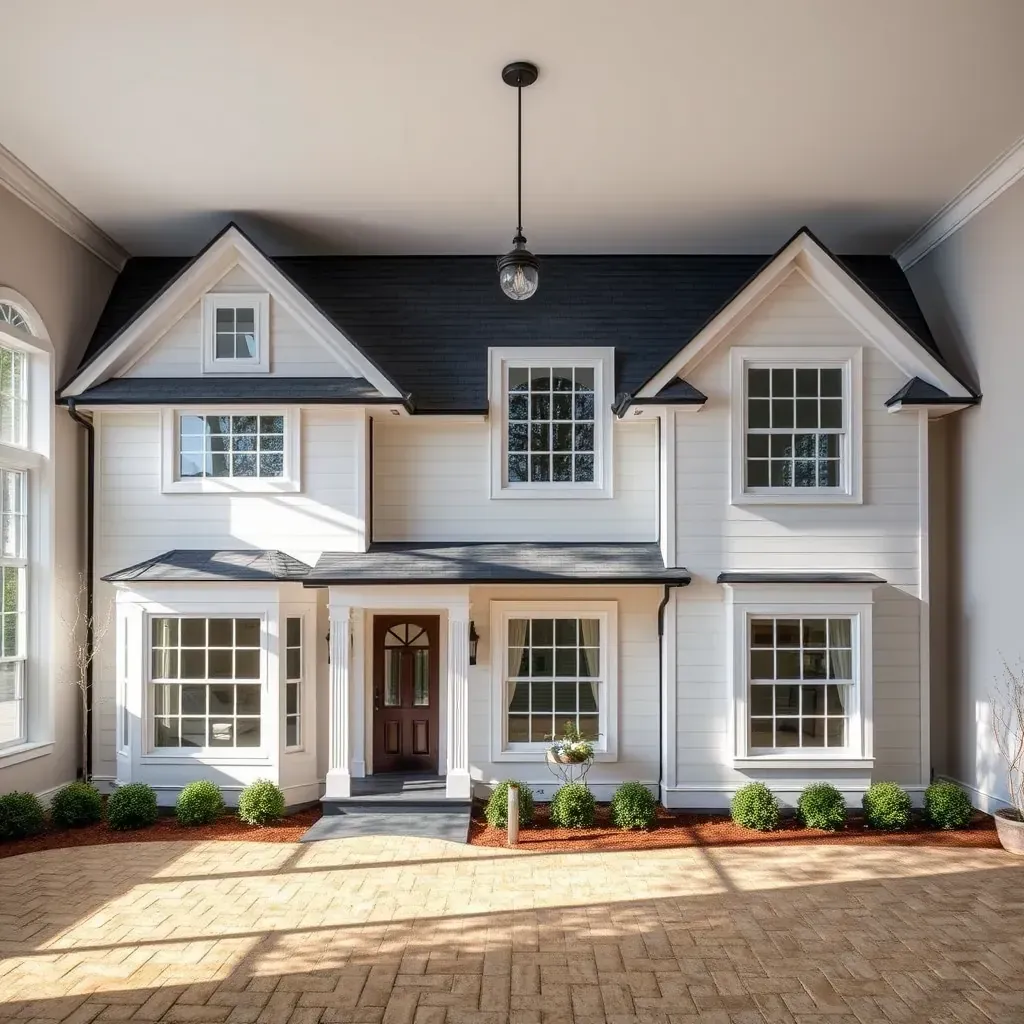Beautifully renovated Clayton, NC home with vibrant paint, landscaped yard, new porch, updated siding, and modern fixtures.