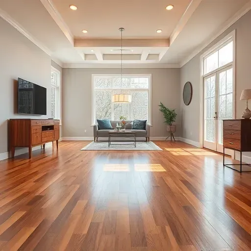 Professionally restored Chapel Hill home interior, showcasing water damage repair on floors, walls, and ceiling.