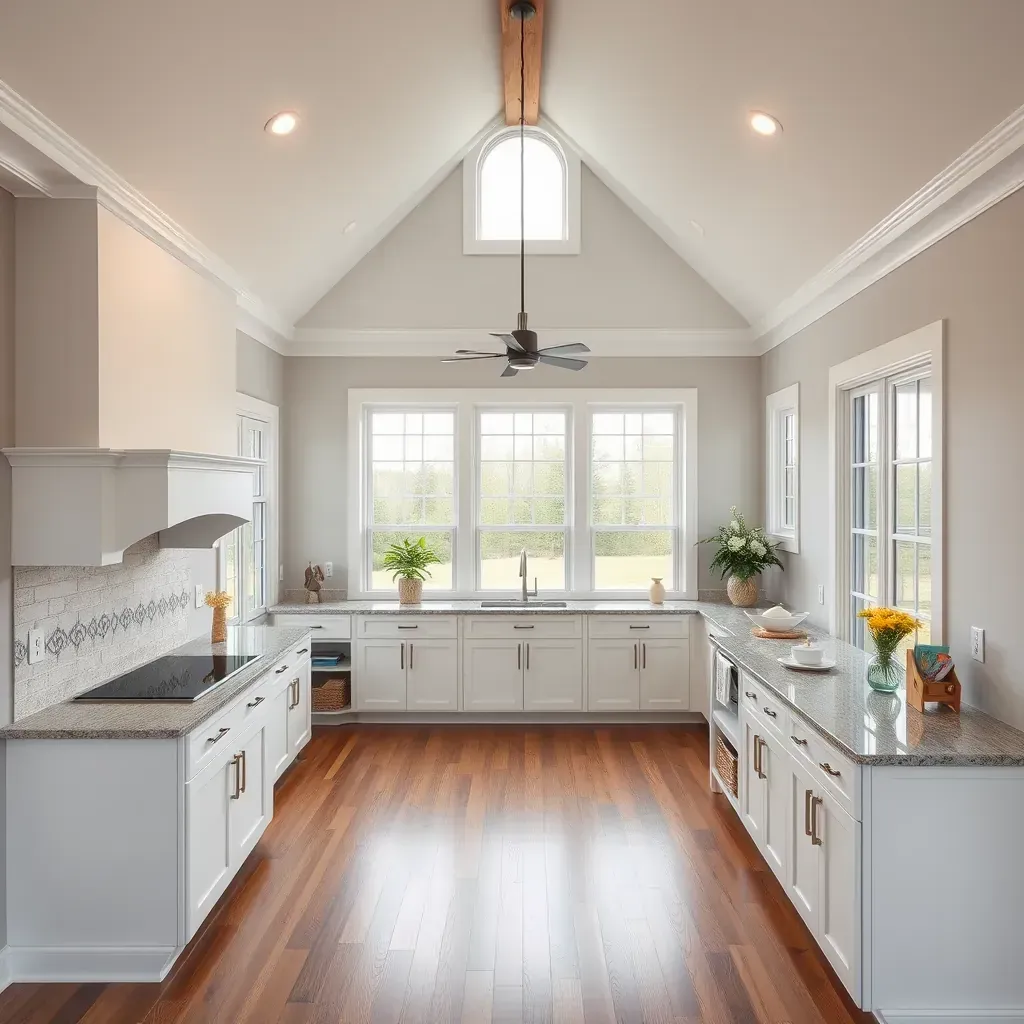 Restored home in Creedmoor, NC with fresh paint, landscaped yard, renovation scaffolding, and sunny sky showcasing remodeling.