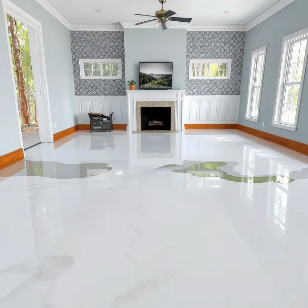 Flooded Pittsboro, NC interior with water-damaged walls, wet floors, drying equipment, and signs of water infiltration.