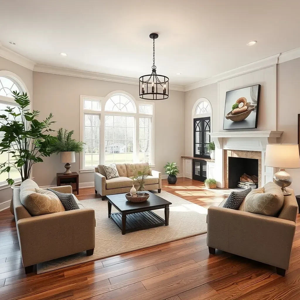 Restored suburban home in Rolesville, NC with fresh paint, updated windows, landscaped yard, and welcoming porch.