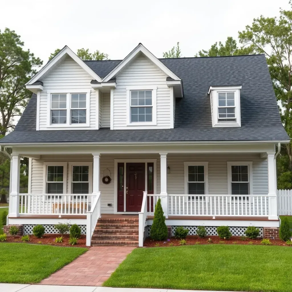 A renovated Middlesex, NC home with fresh siding, updated porch, landscaped yard, and ongoing backyard deck renovation.