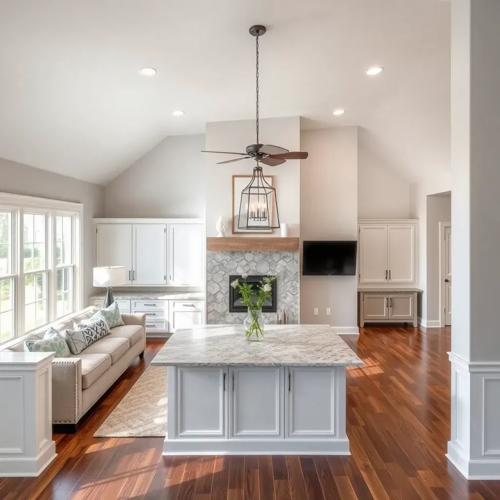 Beautiful renovated Youngsville, NC home with fresh paint, modern details, lush landscaping, and a professional remodeling scene.