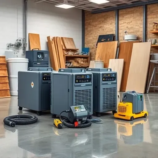 Water damage restoration workspace in Princeton, NC, with modern equipment, drying tools, and clean, organized environment.