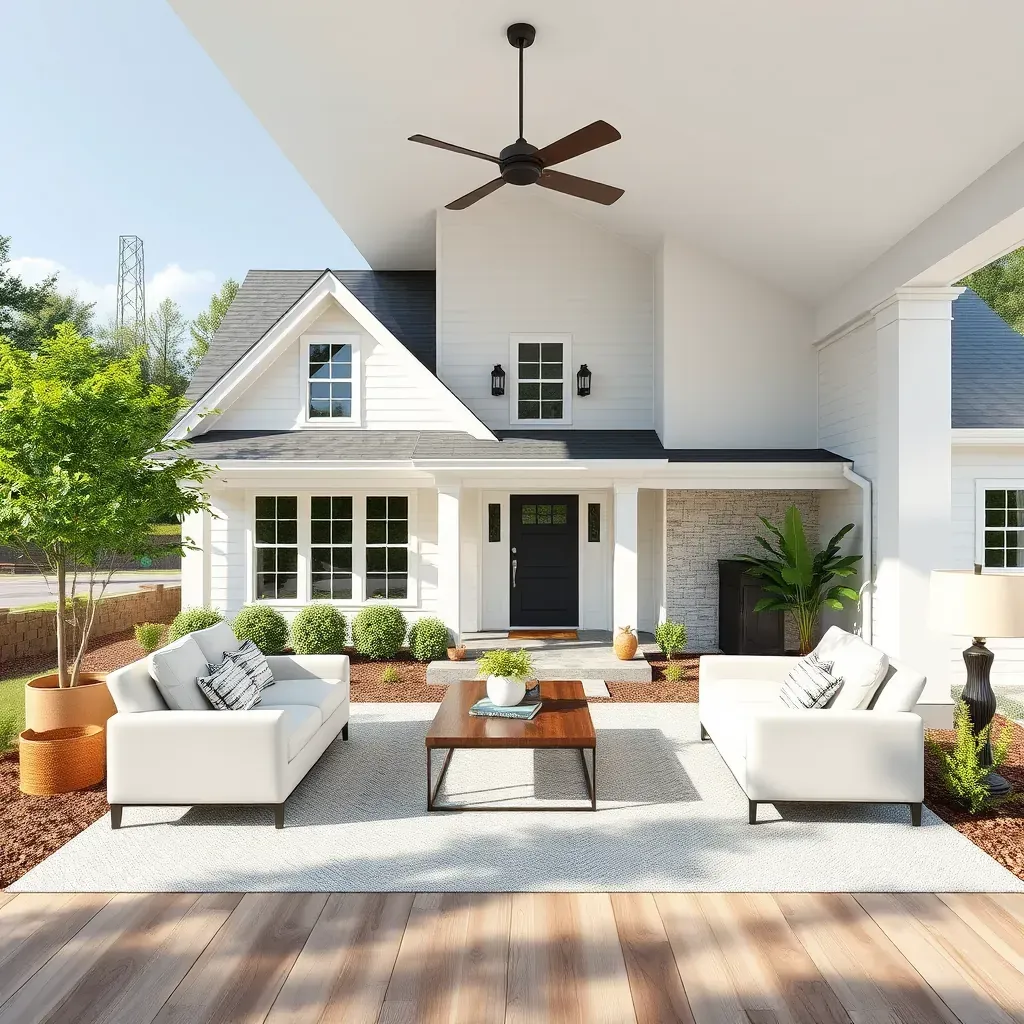 Beautiful renovated modern farmhouse home in Wilson's Mills, NC with new roof, landscaped yard, and ongoing restoration.