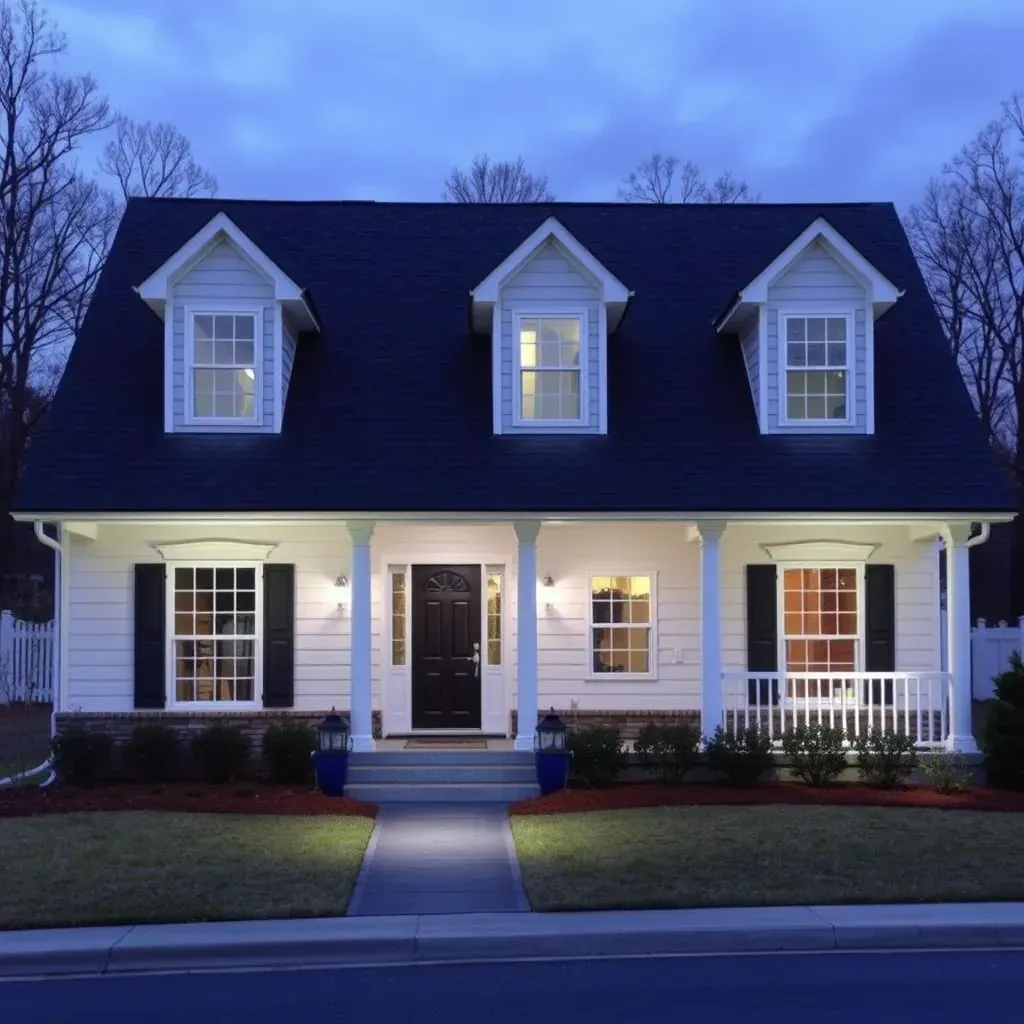 Charming renovated home in Rolesville, NC with modern farmhouse style, landscaped yard, new deck, and fresh exterior updates.