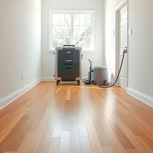 Restored Selma, NC interior with pristine hardwood, clean drywall, and advanced drying equipment highlights expert water damage repair.