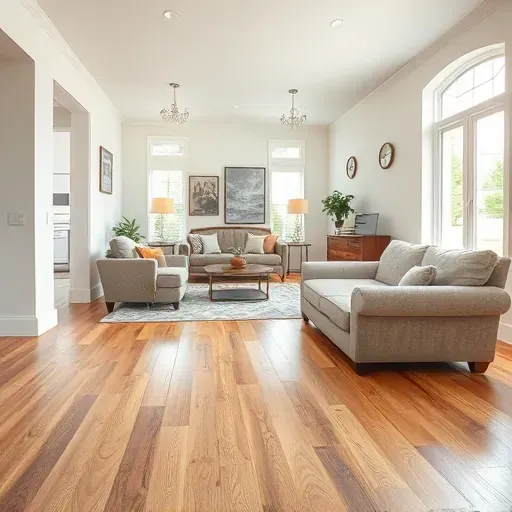 Restored interior showing water damage repair in Fuquay-Varina, NC, with repaired drywall, hardwood floors, and organized space.