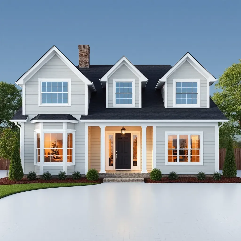 Partially renovated home in Mebane, NC with fresh paint, new porch, landscaped backyard, construction tools, and sunny surroundings.