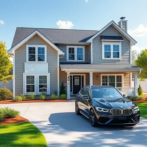 Renovated Wake Forest home with modern design, fresh paint, stylish windows, lush greenery, and a sleek driveway.