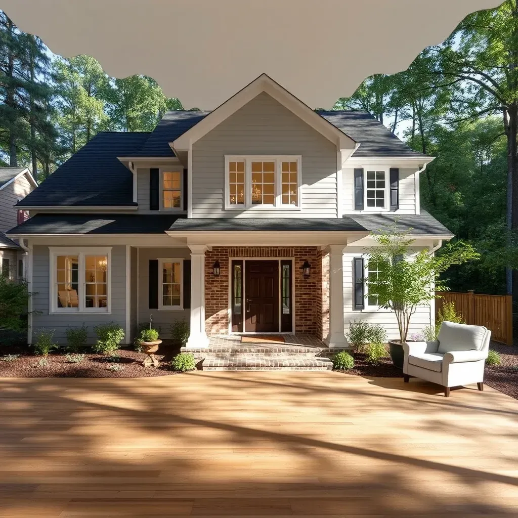 Chapel Hill home restoration with fresh paint, updated porch, lush landscaping, and ongoing remodeling details.