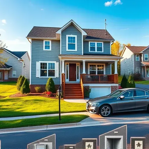Renovated Rolesville, NC home with fresh siding, modern windows, a welcoming porch, lush lawn, and a sleek parked car.