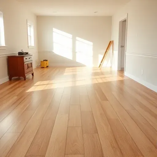 Water damage restoration in Coats, NC showcasing pristine floors, smooth walls, and organized workspace highlighting expert craftsmanship.