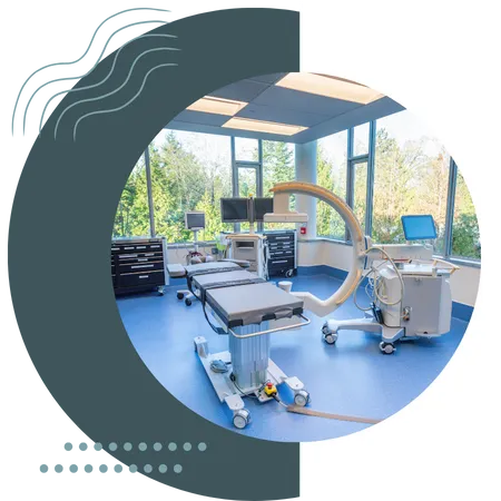 Room with medical equipment