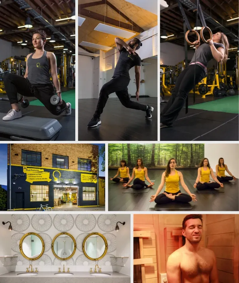 Female doing squats with personal trainer