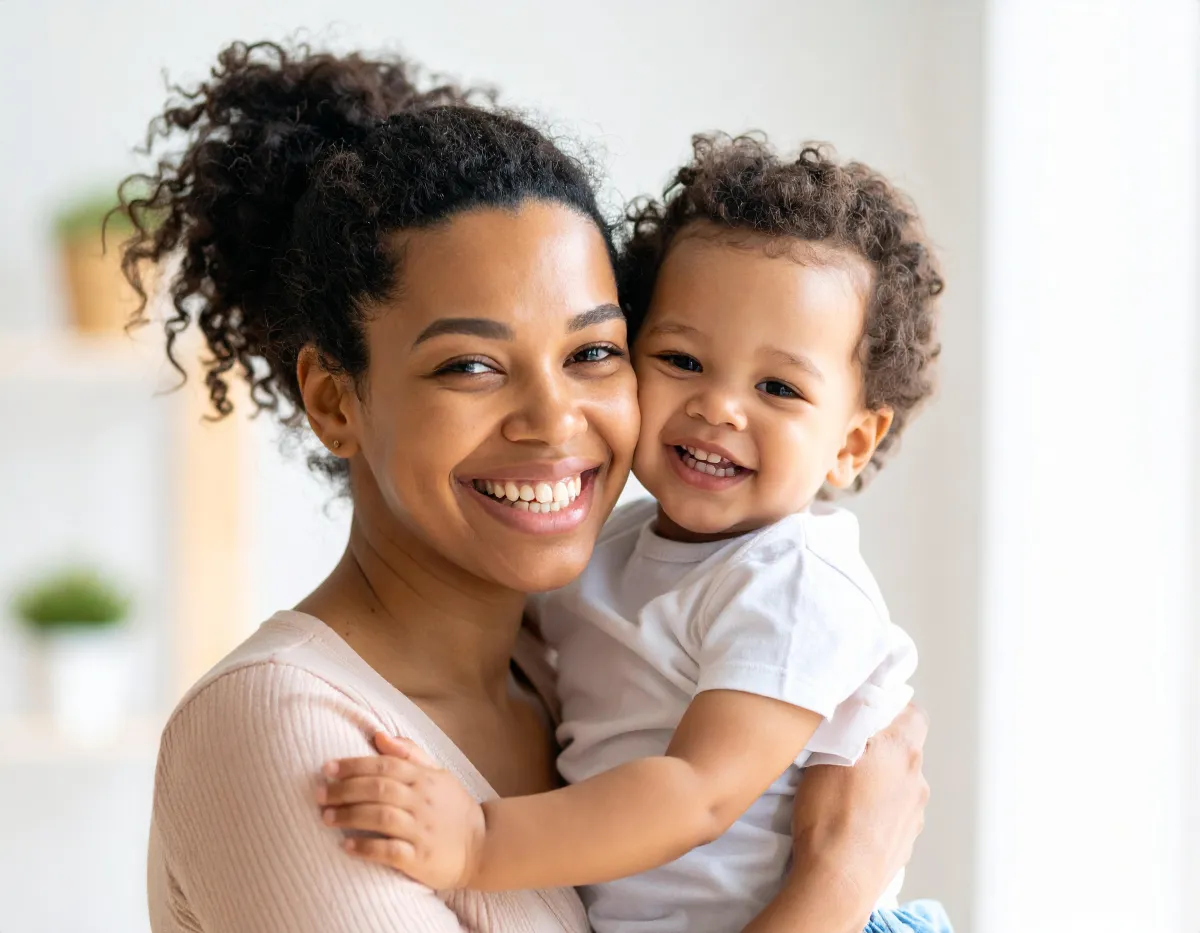 a dog and a puppy cuddle together on the ground