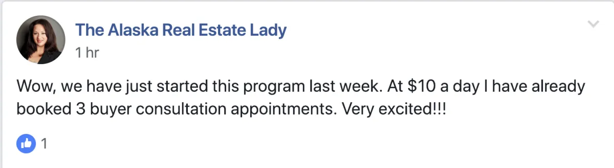 Screenshot of a testimonial 2