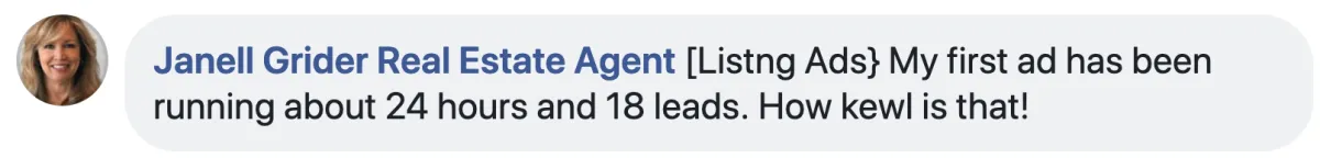 Screenshot of a testimonial 18