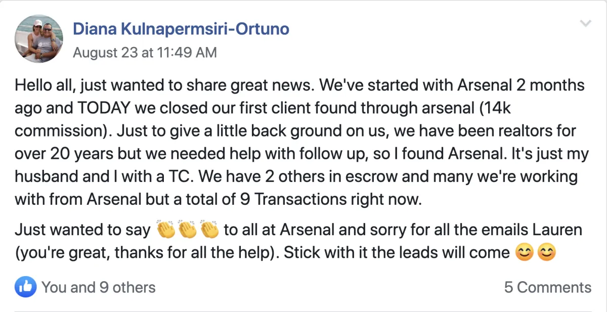 Screenshot of a testimonial 11