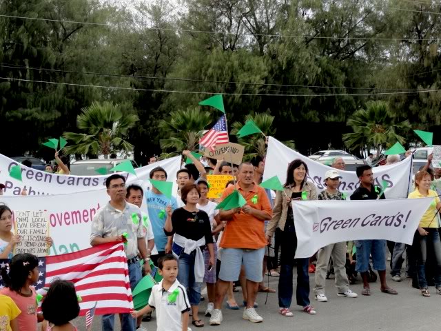 Residents of the CNMI gather for the Unity March of 2007, the largest mass demonstration in CNMI history.