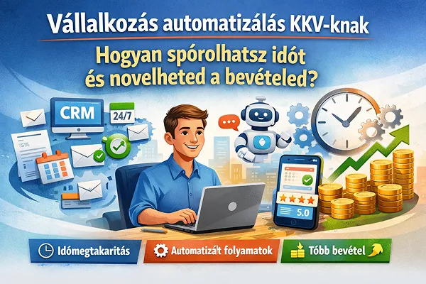 Vállalkozás automatizálás KKV-knak – Hogyan spórolhatsz időt és növelheted a bevételed?