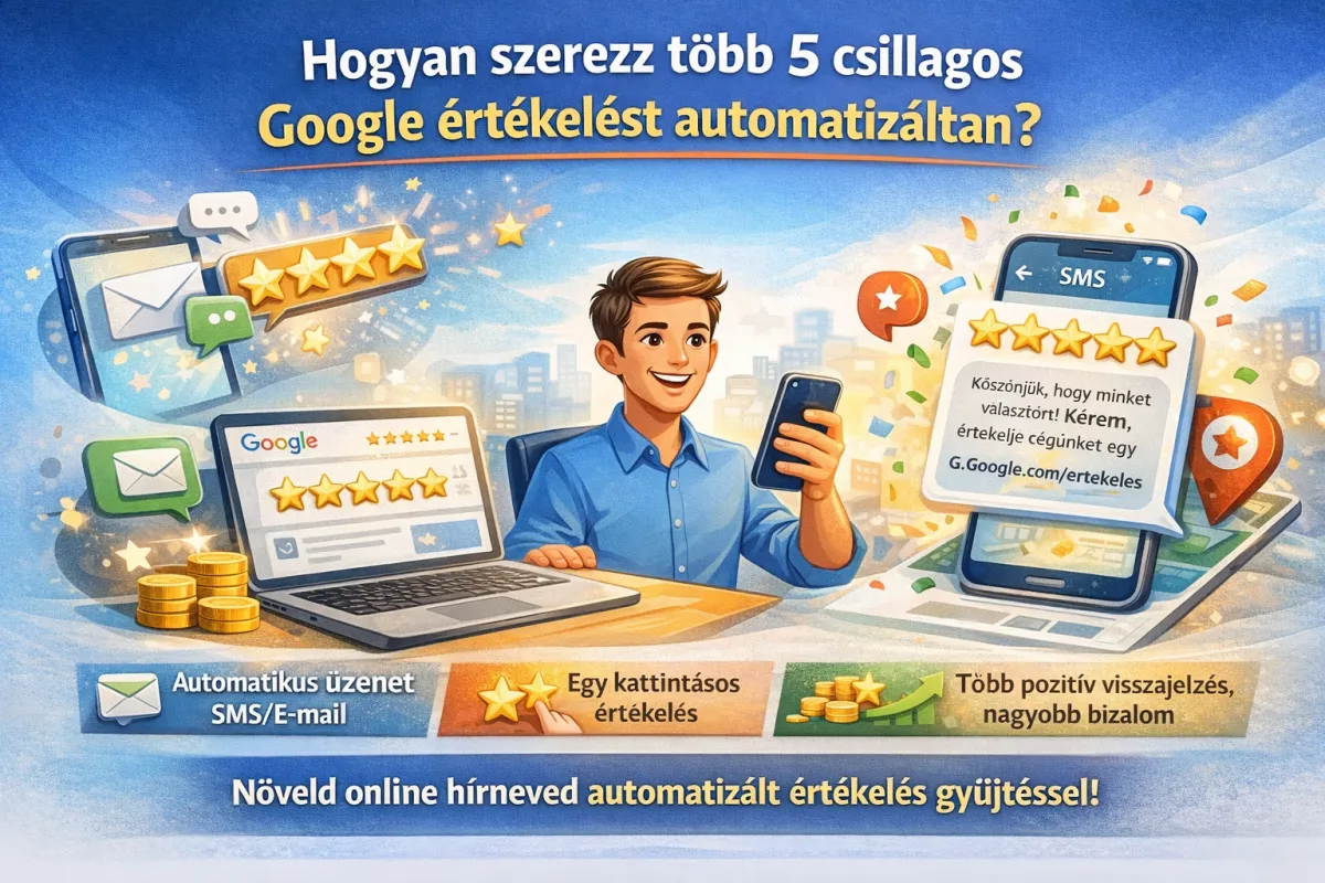 Hogyan szerezz több 5 csillagos Google értékelést automatizáltan?