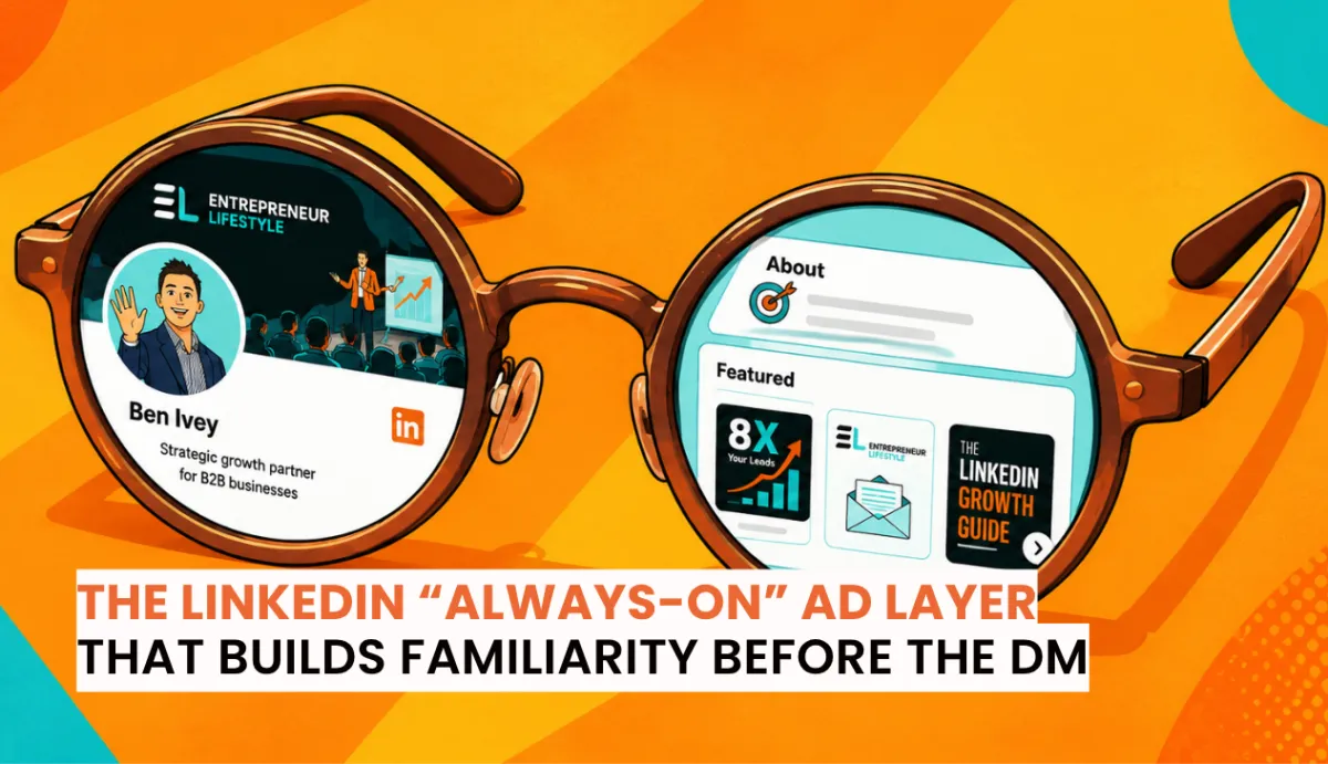 The LinkedIn “always-on” ad layer that builds familiarity before the DM