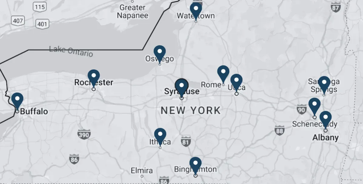 map of ny state service areas