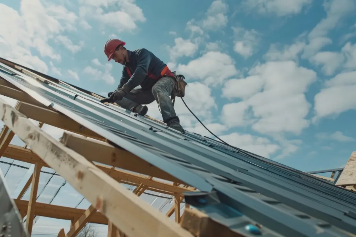 Roof Replacement Nebraska City NE — crew installing shingles on home — Knapp Roofing LLC