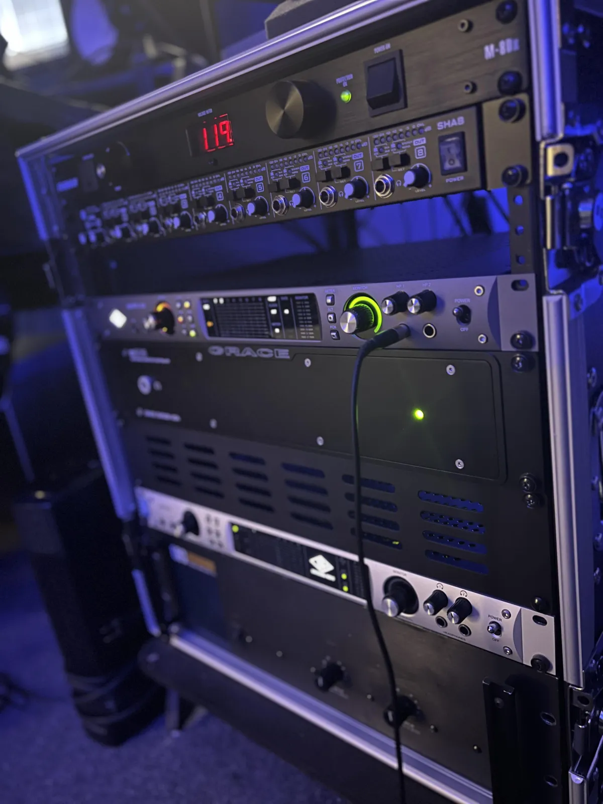 Vivid Core Music podcast studio in St. Louis — professional recording setup