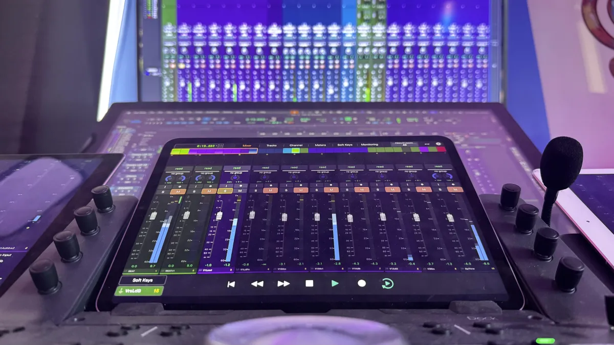 Recording studio session at Vivid Core Music in St. Louis