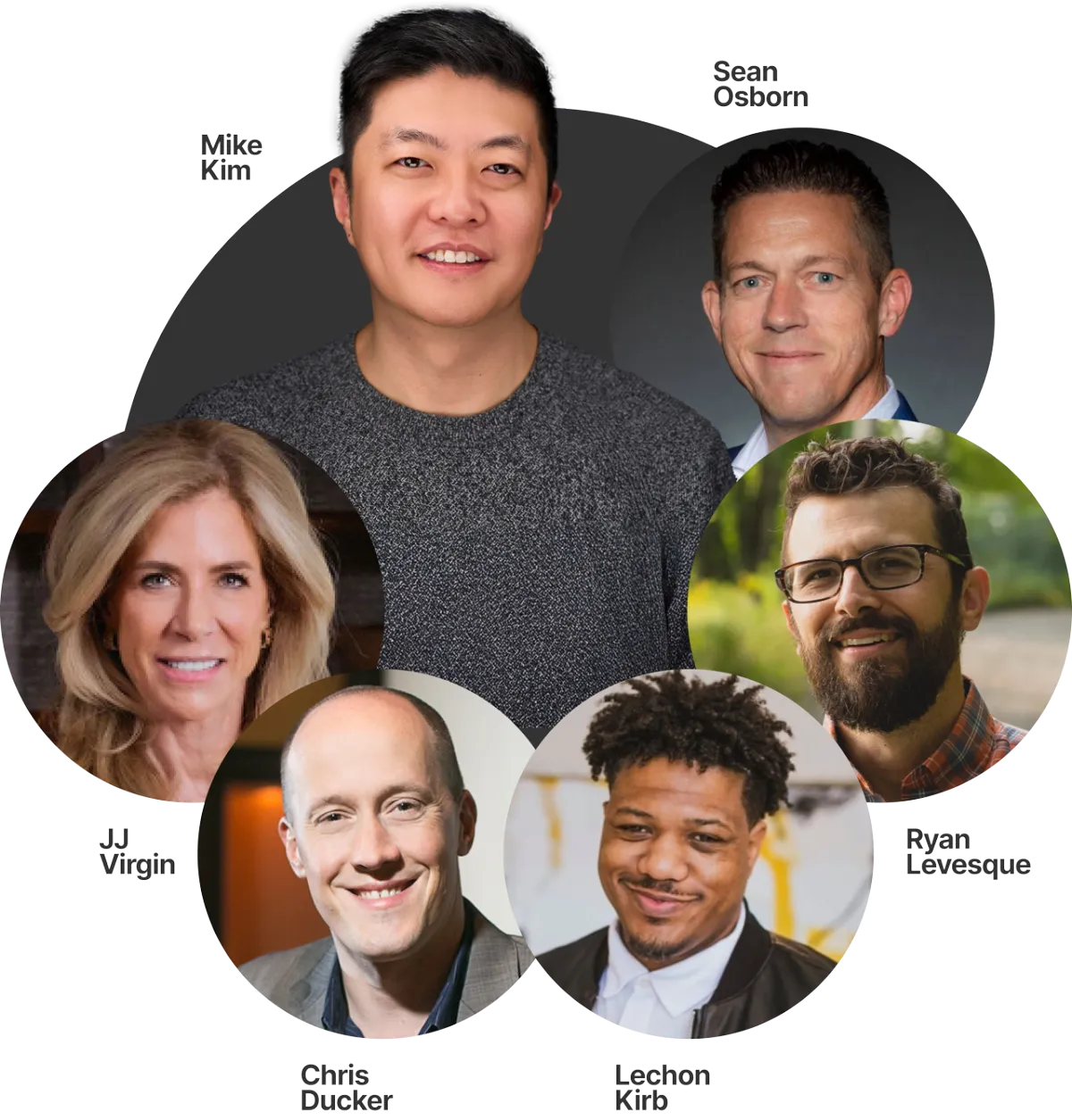 You Are The Brand AI Summit Speakers - Mike Kim, Sean Osborn, Ryan Levesque, Lechon Kirb, Chris Ducker, and JJ Virgin