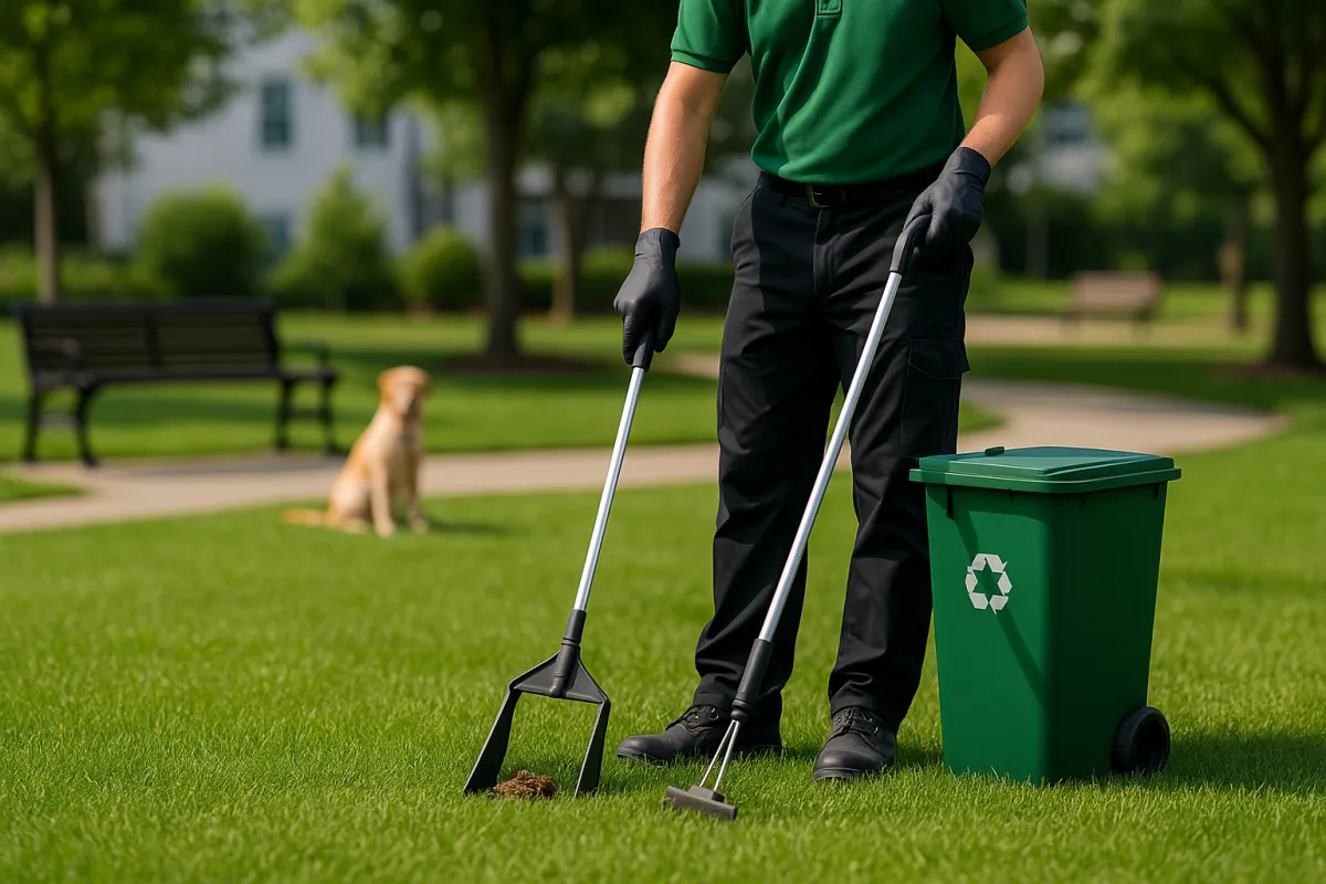 Wind turbines stand tall against a blue sky.