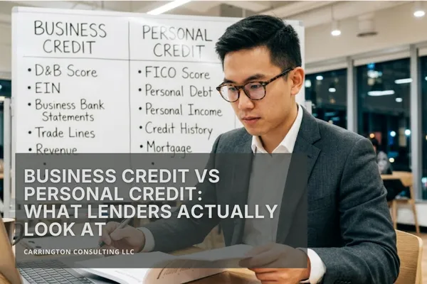 Business Credit vs Personal Credit: What Lenders Actually Look At