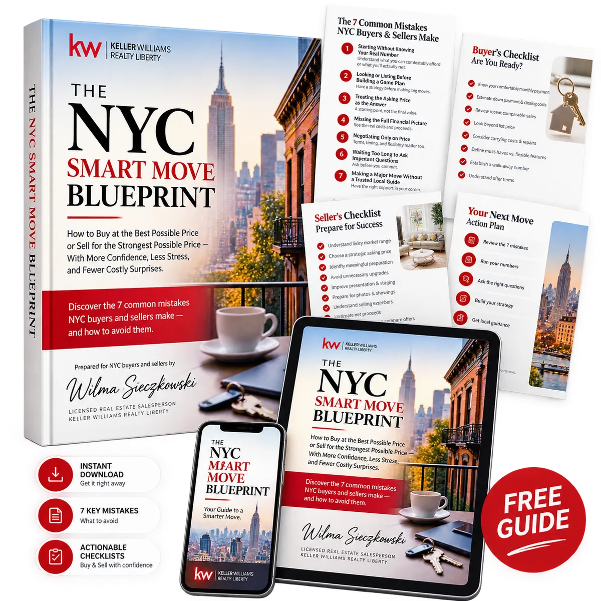 Floating Lead Magnet Mockup of NYC Smart Move Blueprint